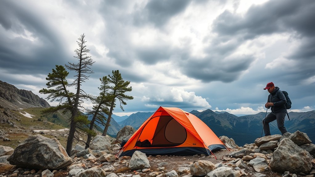 secure tent against winds