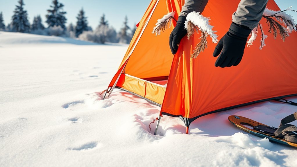 secure tent base effectively