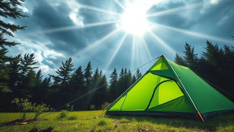 secure tent with guylines