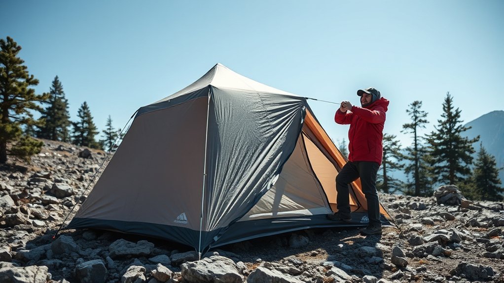 secure tent with heavy duty stakes