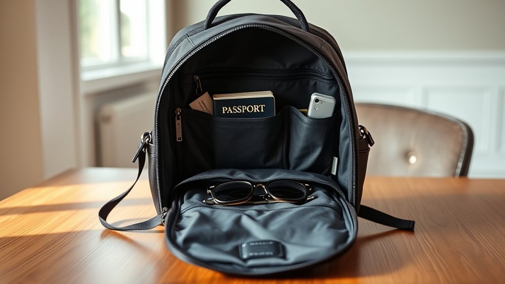 secure travel backpack purse