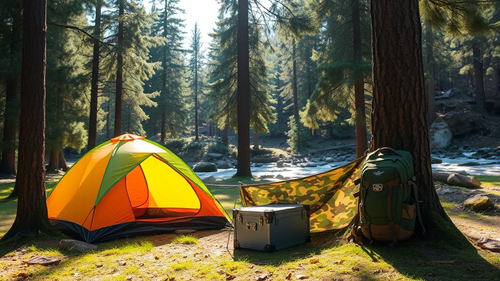 secure valuables while camping