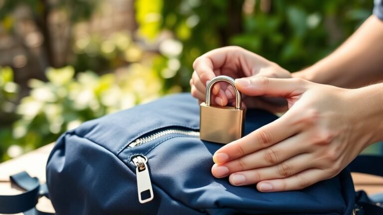 secure your backpack zippers