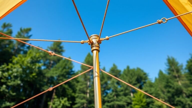 securely adjust guylines tension