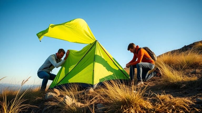 How to Pitch a Tent in Wind Without a Struggle securely anchor tent first