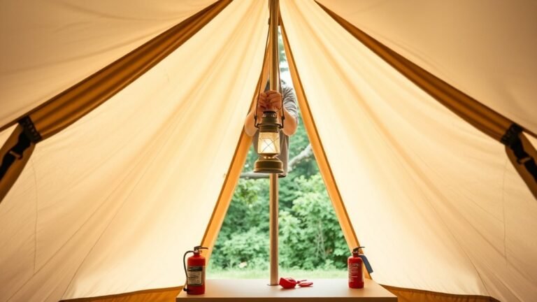 securely suspend tent lantern