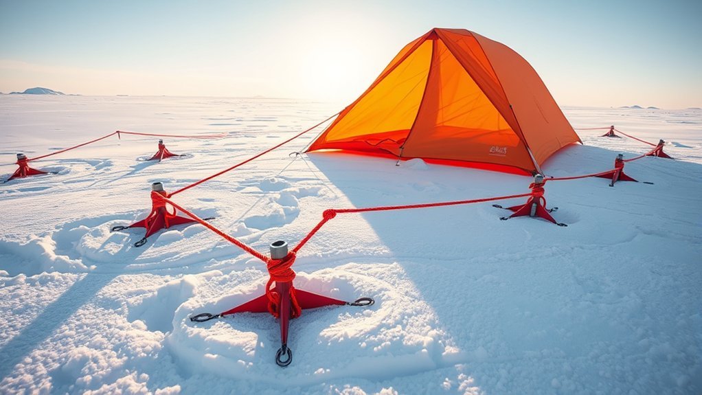Deadman Anchors for Tents: How to Secure Stakes in Sand or Snow securing tents in instability