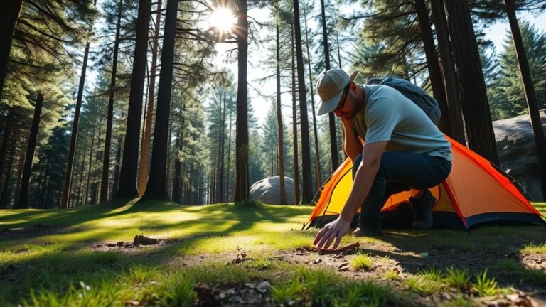 selecting quick tent locations