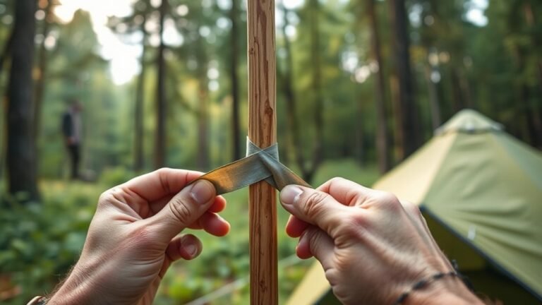 How to Splint a Broken Tent Pole in the Field splinting a tent pole