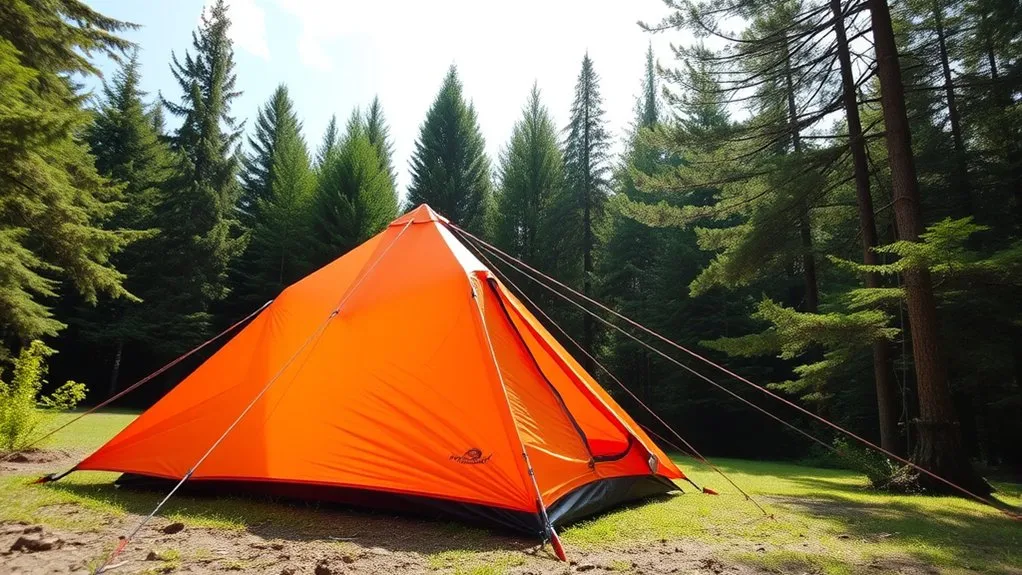 Tent rainfly stabilized by properly tensioned guylines