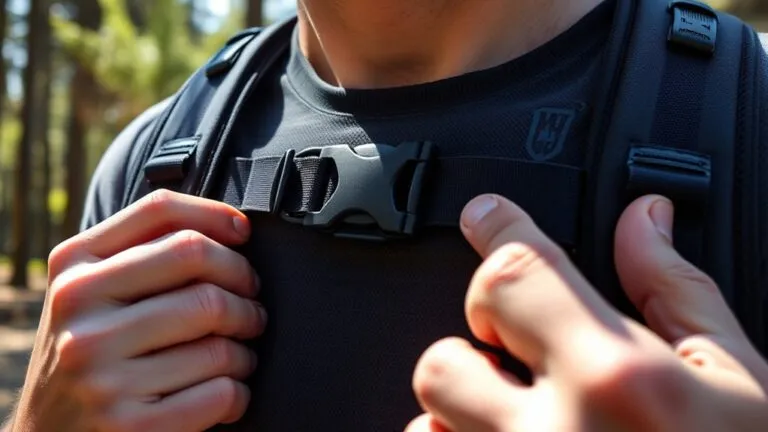 sternum strap adjustment guide