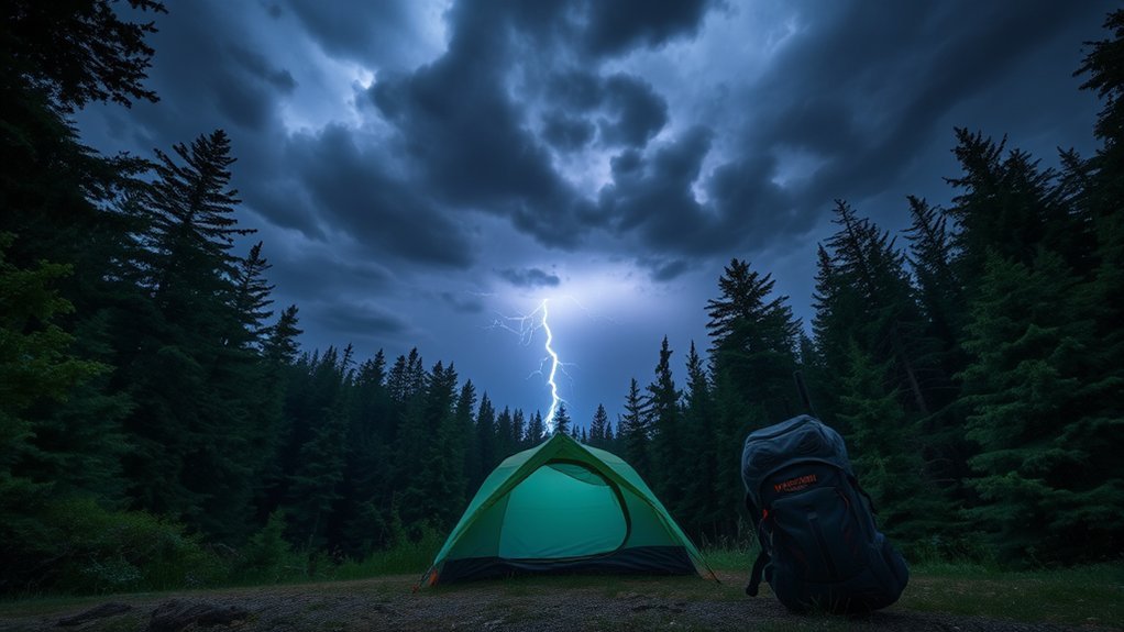 storm safety camping preparations