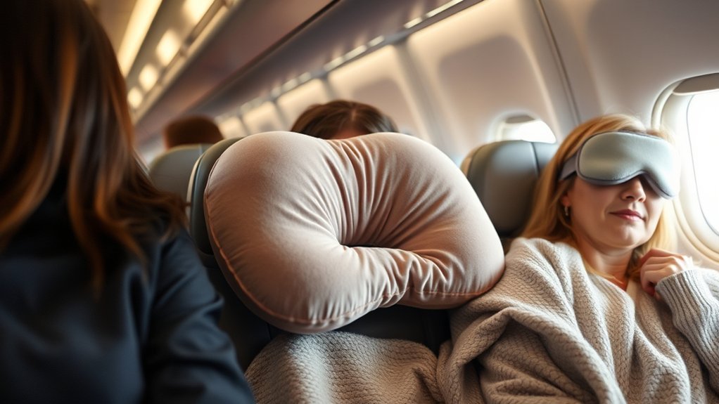 7 Best Travel Pillow for Middle Seat support comfort size portability