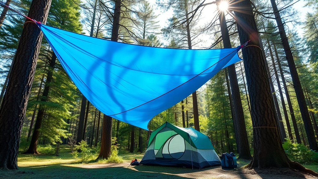 tarp porch enhances outdoor experience