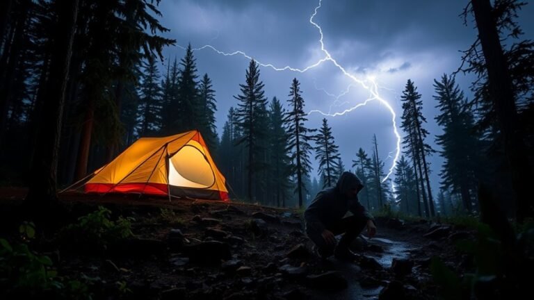 tent camping storm precautions