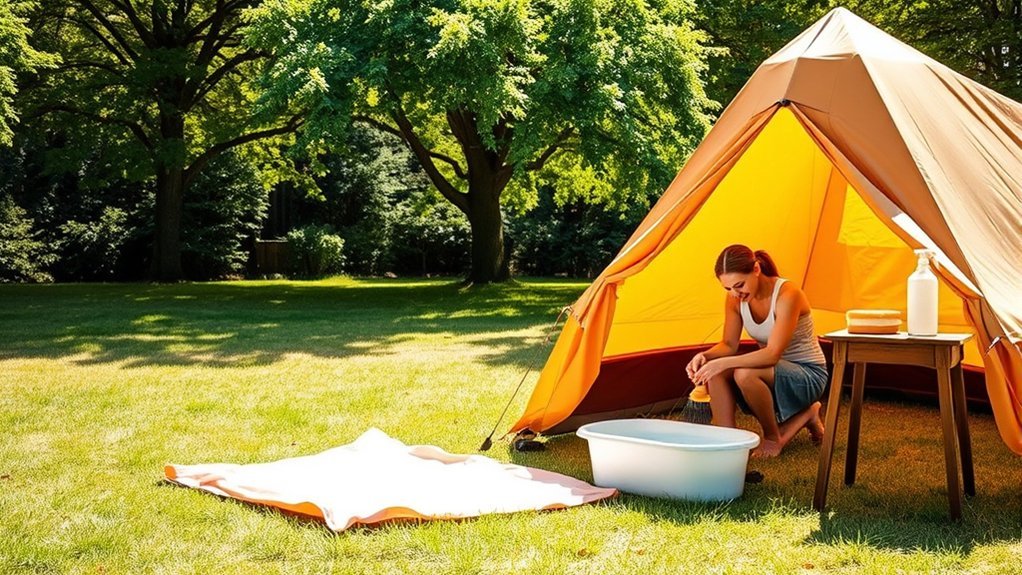 tent cleaning essential materials