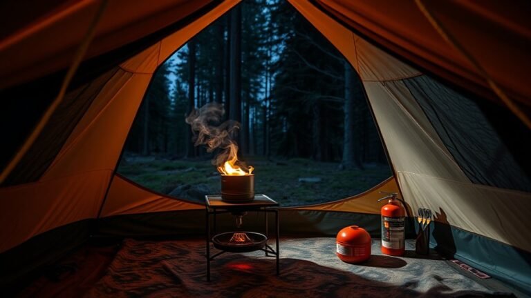 tent cooking safety rules