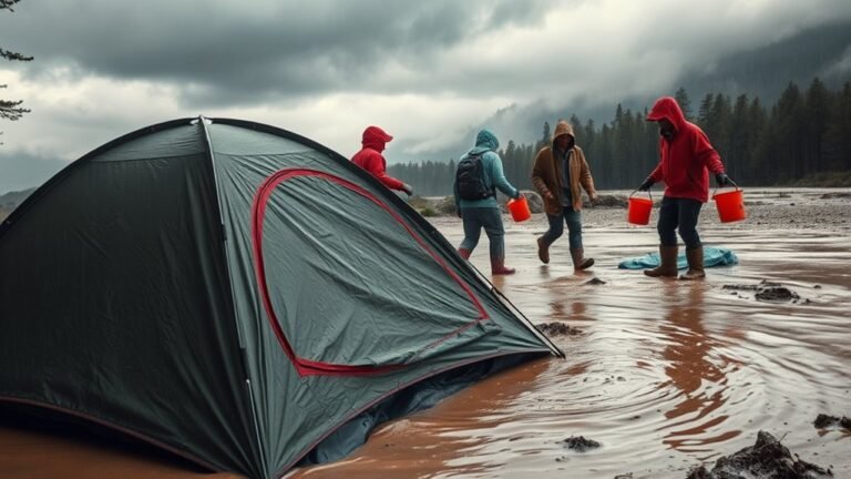 tent flooding emergency response