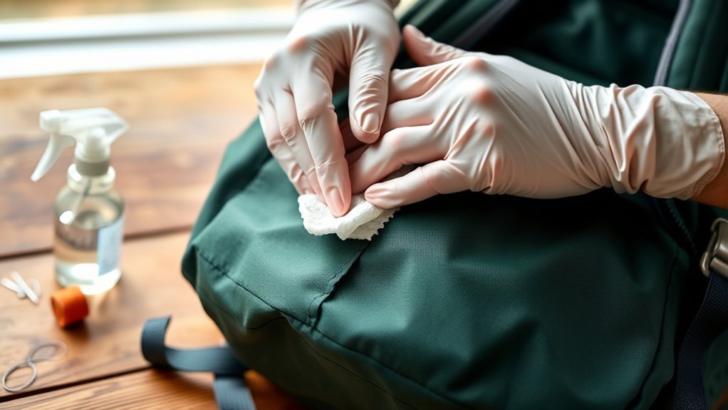 thoroughly clean repair area