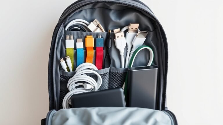travel backpack cable management