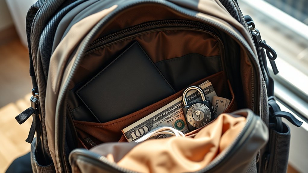 Best Way to Store Money in Backpack (2026) – Top Picks & What to Look traveler dividing cash and cards into secure backpack compartments