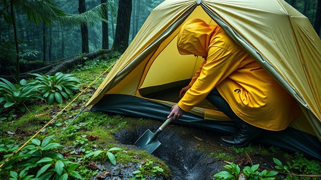 trenching for water diversion