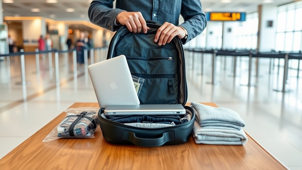 TSA Rules for Backpacks: Quick Guide & Helpful Tips Traveler preparing a backpack to follow TSA airport security rules