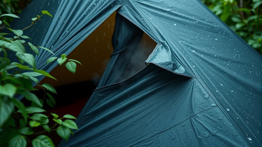 ventilation reduces tent humidity
