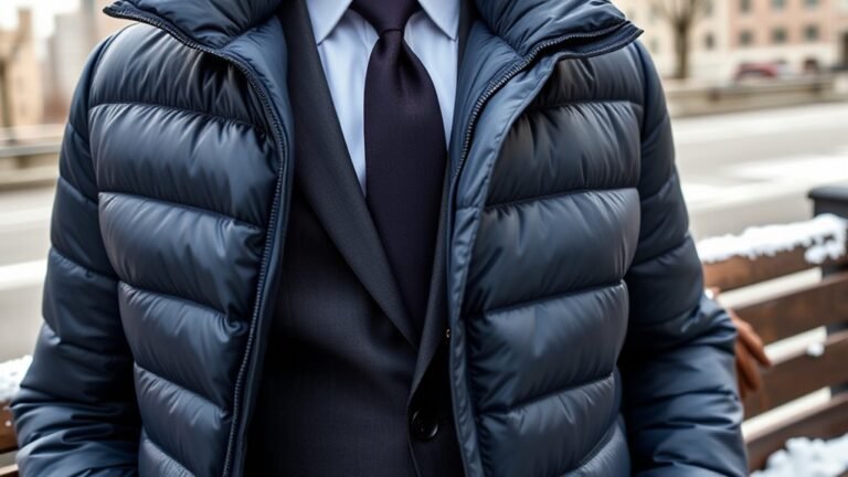 winter jacket suit layering
