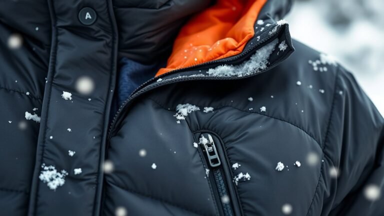 winter jacket with zippers