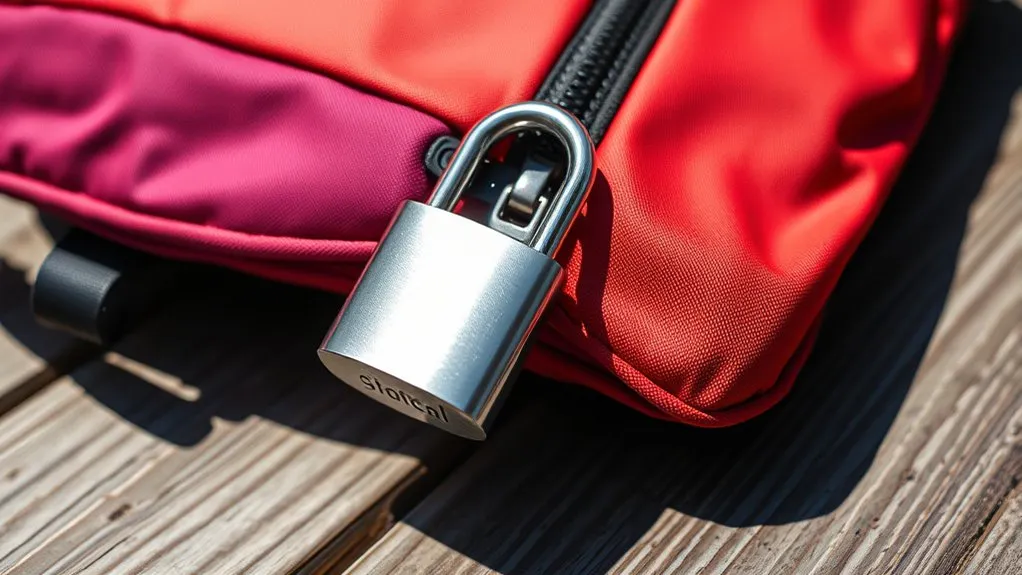 Backpack zipper pulls positioned for added travel security