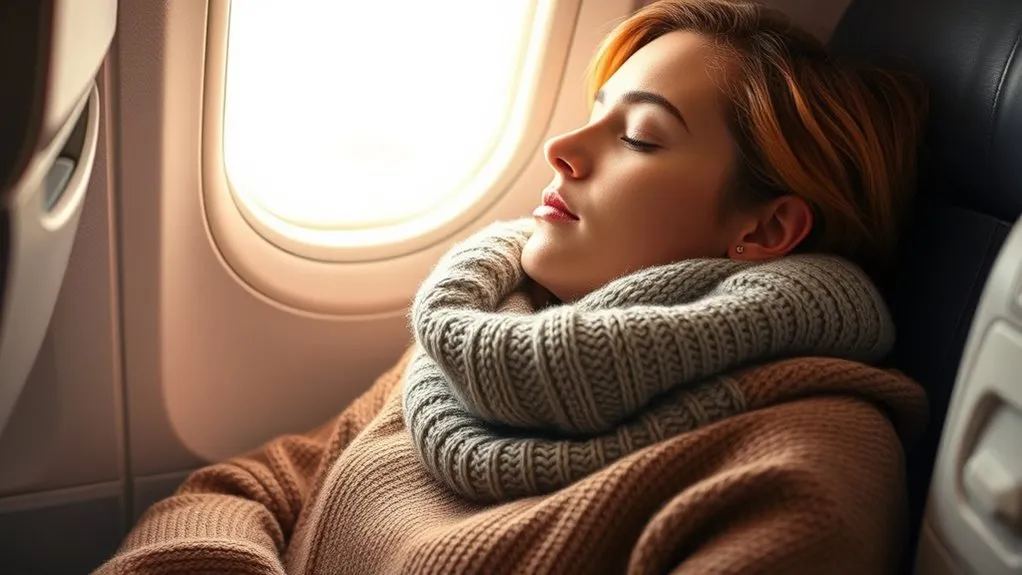 Travel Pillow Travel Hacks Using Clothing for Extra Support Rolled clothing arranged as a makeshift travel pillow
