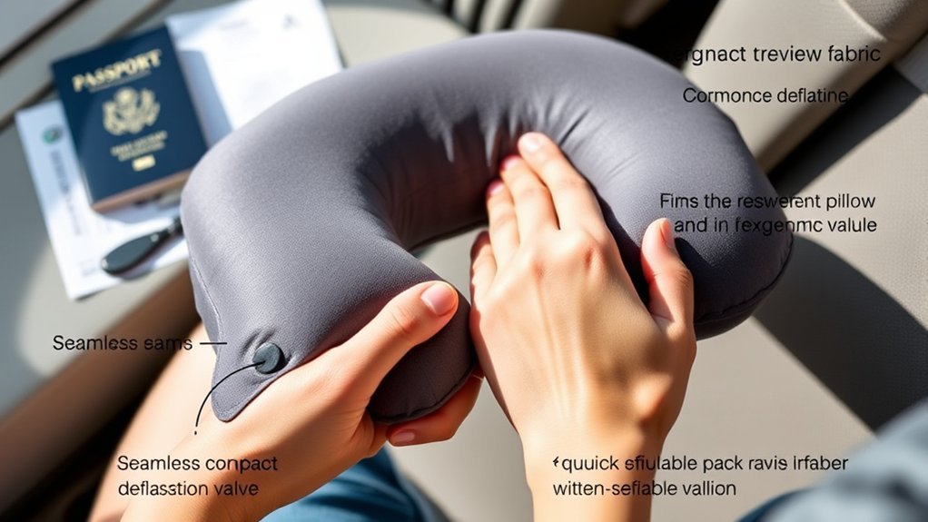 How to Inflate and Deflate an Inflatable Travel Pillow comfortable customizable portable travel pillow
