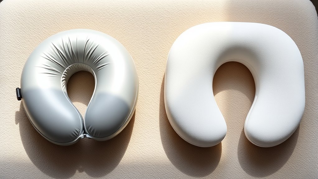 pillow types inflatable vs memory