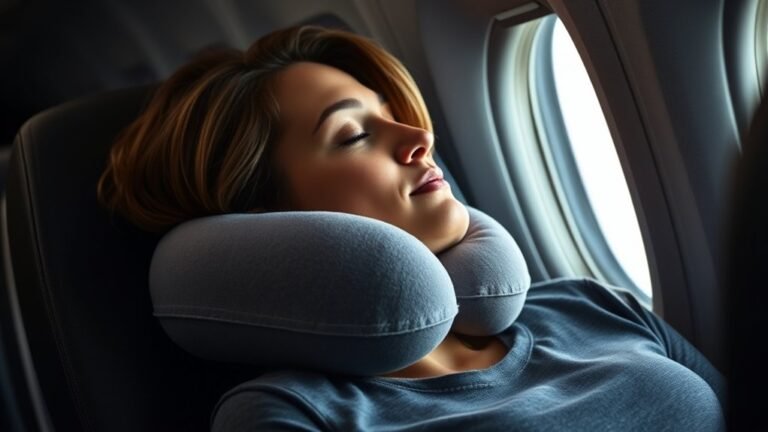 sleeping comfort with travel pillow