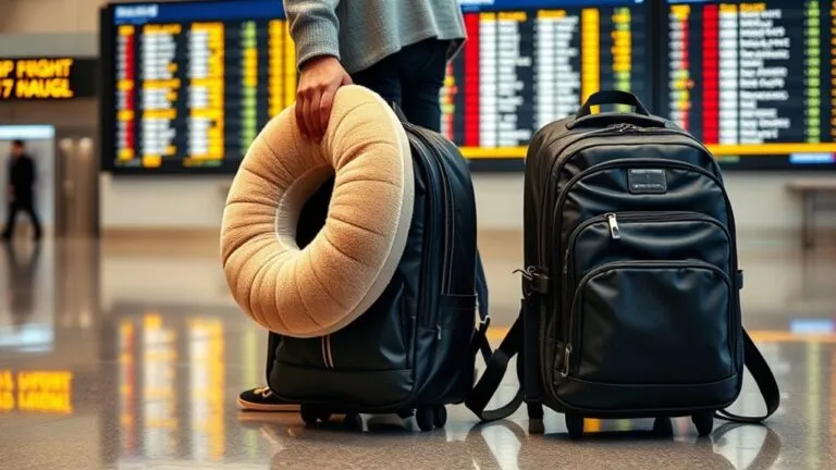 travel pillow and personal item