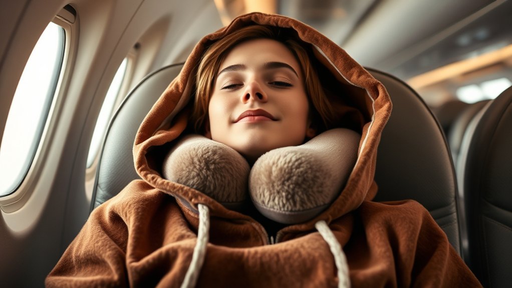 travel pillow hoodie comfort