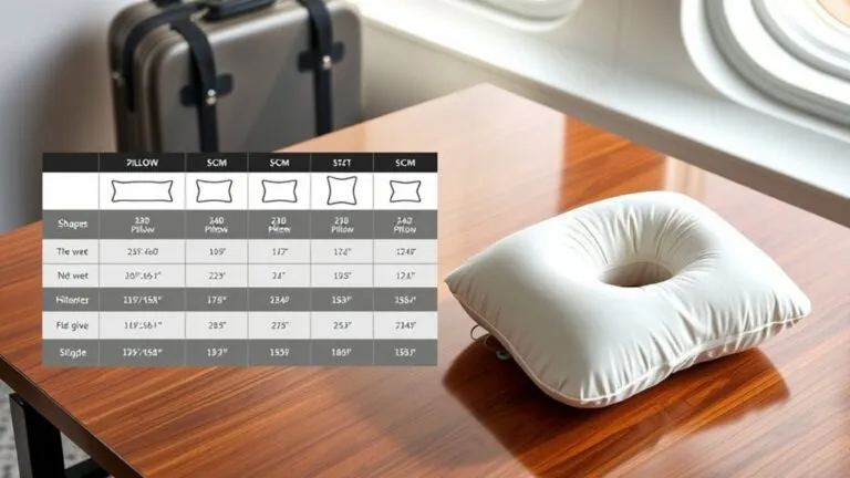 travel pillow measurement guide