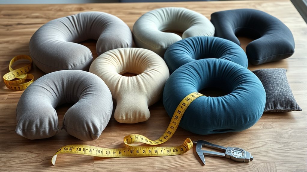travel pillow size options