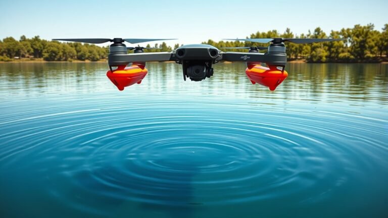 water landing drone floats