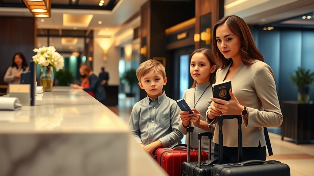Is 12 Years Old Consider As Adult In Hotel Booking: Complete Hotel Guide family checking whether a 12-year-old counts as an adult for a hotel reservation