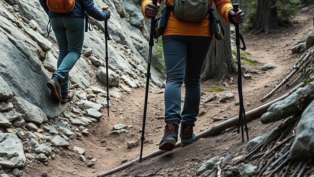 Are Tall Hiking Sticks Better Than Short Ones: Everything You Need to Know Hiker adjusting trekking pole length for uphill and downhill terrain