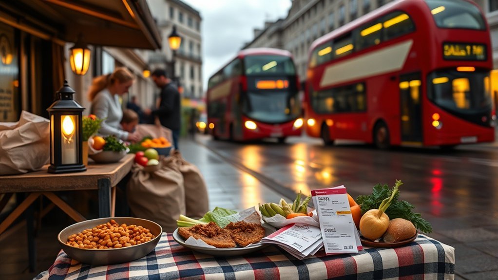 Food Budget Cad In London While Travellimng: Everything You Need to Know family sharing an affordable meal in London