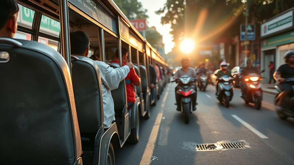 Angkutan Kota: Everything You Need to Know Passengers using an affordable shared angkot minibus in Indonesia