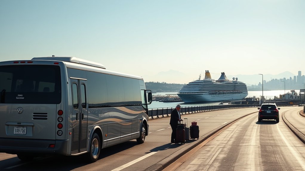 Affordable shuttle van and cruise transfer service options at Seattle airport