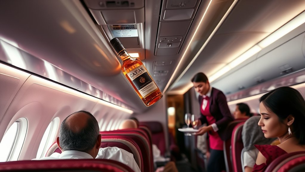 Sealed alcohol bottle packed according to Qatar Airways baggage rules