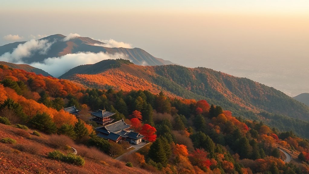 What Special Scenery Does Wuhuashan Have During the Autumn Equinox? Everything You Need to Know Autumn foliage around Enryaku-ji temple on Mount Hiei