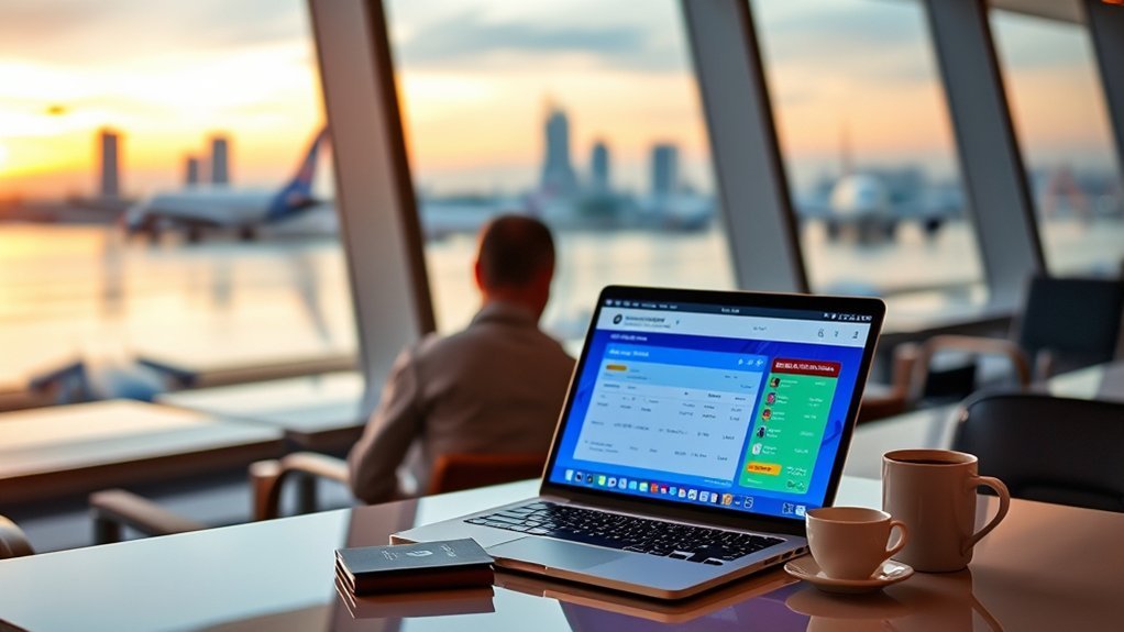Traveler comparing primary and backup flight options