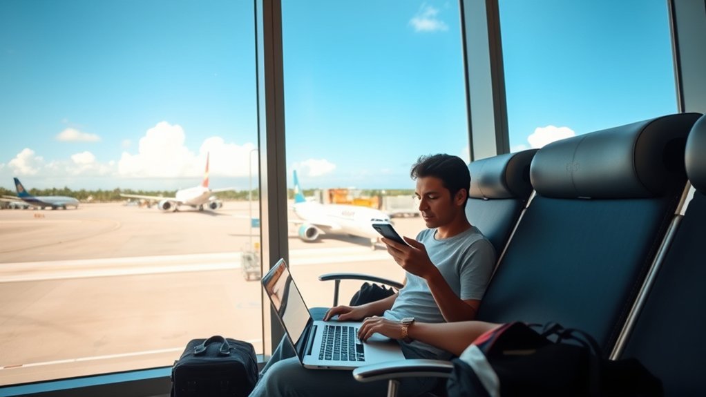 Comparison of internet options at Cancun International Airport
