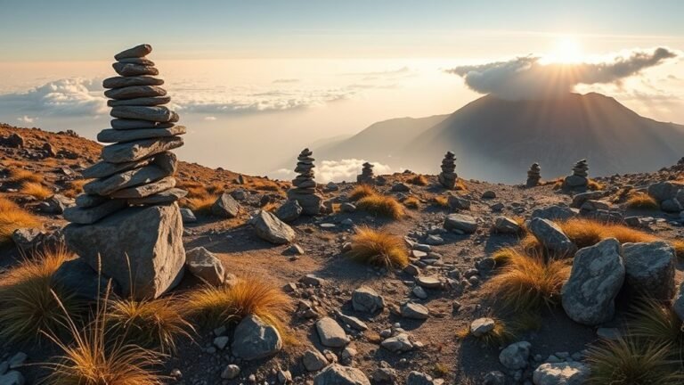 cairns as hiking markers